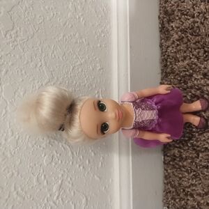 Disney Purple and Cream Doll with Blonde Hair